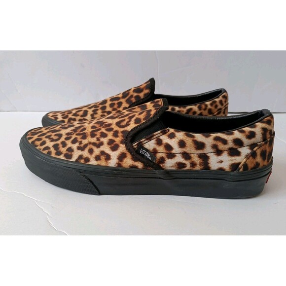 Vans Shoes - Vans Classic Slip On Shoes Leopard Women's 11 Brown Black